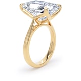 Goldsmiths 18ct Yellow Gold 10.00cttw Radiant Cut Lab Grown Diamond Solitaire Engagement Ring - Ring Size O.5