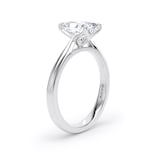Goldsmiths 18ct White Gold 1.50cttw Radiant Cut Lab Grown Diamond Solitaire Engagement Ring - Ring Size M