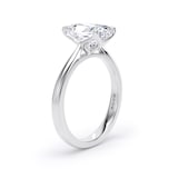 Goldsmiths 18ct White Gold 2.00cttw Radiant Cut Lab Grown Diamond Solitaire Engagement Ring - Ring Size N.5