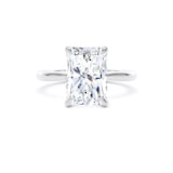 Goldsmiths 18ct White Gold 5.00cttw Radiant Cut Lab Grown Diamond Solitaire Engagement Ring - Ring Size K.5