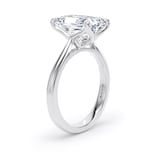 Goldsmiths 18ct White Gold 5.00cttw Radiant Cut Lab Grown Diamond Solitaire Engagement Ring - Ring Size K.5