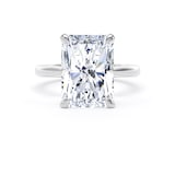 Goldsmiths 18ct White Gold 7.00cttw Radiant Cut Lab Grown Diamond Solitaire Engagement Ring - Ring Size W.5