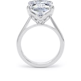 Goldsmiths 18ct White Gold 10.00cttw Radiant Cut Lab Grown Diamond Solitaire Engagement Ring - Ring Size H.5