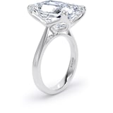 Goldsmiths 18ct White Gold 10.00cttw Radiant Cut Lab Grown Diamond Solitaire Engagement Ring - Ring Size H.5