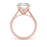 Goldsmiths 18ct Rose Gold 5.00cttw Radiant Cut Lab Grown Diamond Solitaire Engagement Ring - Ring Size F.5