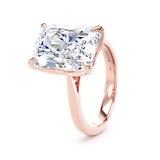 Goldsmiths 18ct Rose Gold 5.00cttw Radiant Cut Lab Grown Diamond Solitaire Engagement Ring - Ring Size F.5