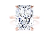 Goldsmiths 18ct Rose Gold 7.00cttw Radiant Cut Lab Grown Diamond Solitaire Engagement Ring - Ring Size J