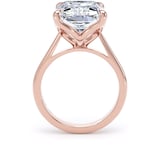 Goldsmiths 18ct Rose Gold 7.00cttw Radiant Cut Lab Grown Diamond Solitaire Engagement Ring - Ring Size J