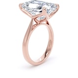 Goldsmiths 18ct Rose Gold 7.00cttw Radiant Cut Lab Grown Diamond Solitaire Engagement Ring - Ring Size J