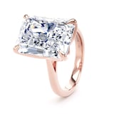 Goldsmiths 18ct Rose Gold 7.00cttw Radiant Cut Lab Grown Diamond Solitaire Engagement Ring - Ring Size J