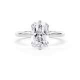 Goldsmiths Platinum Compass Set 3.00cttw Radiant Cut Lab Grown Diamond Solitaire Engagement Ring - Ring Size F.5