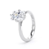 Goldsmiths Platinum Compass Set 3.00cttw Radiant Cut Lab Grown Diamond Solitaire Engagement Ring - Ring Size F.5