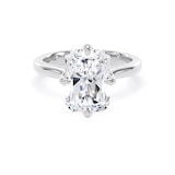 Goldsmiths Platinum Compass Set 5.00cttw Radiant Cut Lab Grown Diamond Solitaire Engagement Ring - Ring Size F.5