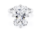 Goldsmiths Platinum Compass Set 10.00cttw Radiant Cut Lab Grown Diamond Solitaire Engagement Ring - Ring Size V