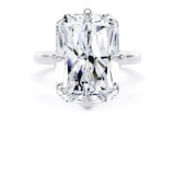 Goldsmiths Platinum Compass Set 10.00cttw Radiant Cut Lab Grown Diamond Solitaire Engagement Ring - Ring Size V