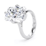 Goldsmiths Platinum Compass Set 10.00cttw Radiant Cut Lab Grown Diamond Solitaire Engagement Ring - Ring Size V