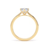 Goldsmiths 18ct Yellow Gold Compass Set 1.50cttw Radiant Cut Lab Grown Diamond Solitaire Engagement Ring - Ring Size O.5