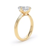 Goldsmiths 18ct Yellow Gold Compass Set 3.00cttw Radiant Cut Lab Grown Diamond Solitaire Engagement Ring - Ring Size L.5