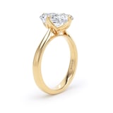 Goldsmiths 18ct Yellow Gold Compass Set 4.00cttw Radiant Cut Lab Grown Diamond Solitaire Engagement Ring - Ring Size S.5