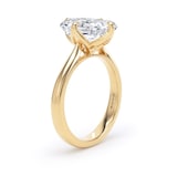 Goldsmiths 18ct Yellow Gold Compass Set 5.00cttw Radiant Cut Lab Grown Diamond Solitaire Engagement Ring - Ring Size U.5