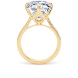 Goldsmiths 18ct Yellow Gold Compass Set 10.00cttw Radiant Cut Lab Grown Diamond Solitaire Engagement Ring - Ring Size V.5