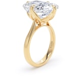 Goldsmiths 18ct Yellow Gold Compass Set 10.00cttw Radiant Cut Lab Grown Diamond Solitaire Engagement Ring - Ring Size V.5