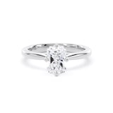 Goldsmiths 18ct White Gold Compass Set 1.50cttw Radiant Cut Lab Grown Diamond Solitaire Engagement Ring - Ring Size H.5