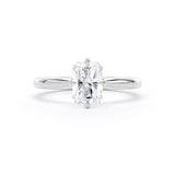 Goldsmiths 18ct White Gold Compass Set 1.50cttw Radiant Cut Lab Grown Diamond Solitaire Engagement Ring - Ring Size H.5