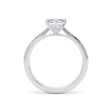 Goldsmiths 18ct White Gold Compass Set 1.50cttw Radiant Cut Lab Grown Diamond Solitaire Engagement Ring - Ring Size H.5