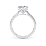 Goldsmiths 18ct White Gold Compass Set 3.00cttw Radiant Cut Lab Grown Diamond Solitaire Engagement Ring - Ring Size G.5