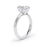 Goldsmiths 18ct White Gold Compass Set 3.00cttw Radiant Cut Lab Grown Diamond Solitaire Engagement Ring - Ring Size G.5