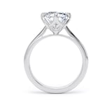 Goldsmiths 18ct White Gold Compass Set 5.00cttw Radiant Cut Lab Grown Diamond Solitaire Engagement Ring - Ring Size G