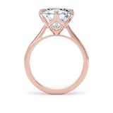 Goldsmiths 18ct Rose Gold Compass Set 7.00cttw Radiant Cut Lab Grown Diamond Solitaire Engagement Ring - Ring Size S.5