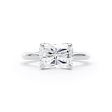 Goldsmiths Platinum East-West 3.00cttw Radiant Cut Lab Grown Diamond Solitaire Engagement Ring - Ring Size P