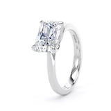 Goldsmiths Platinum East-West 3.00cttw Radiant Cut Lab Grown Diamond Solitaire Engagement Ring - Ring Size P