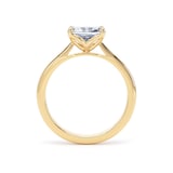 Goldsmiths 18ct Yellow Gold East-West 1.50cttw Radiant Cut Lab Grown Diamond Solitaire Engagement Ring - Ring Size K.5