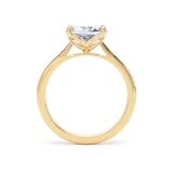Goldsmiths 18ct Yellow Gold East-West 2.00cttw Radiant Cut Lab Grown Diamond Solitaire Engagement Ring - Ring Size P