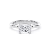 Goldsmiths 18ct White Gold East-West 1.50cttw Radiant Cut Lab Grown Diamond Solitaire Engagement Ring - Ring Size I