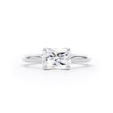 Goldsmiths 18ct White Gold East-West 1.50cttw Radiant Cut Lab Grown Diamond Solitaire Engagement Ring - Ring Size I