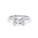 Goldsmiths 18ct White Gold East-West 3.00cttw Radiant Cut Lab Grown Diamond Solitaire Engagement Ring - Ring Size S
