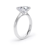 Goldsmiths 18ct White Gold East-West 3.00cttw Radiant Cut Lab Grown Diamond Solitaire Engagement Ring - Ring Size S