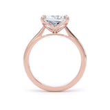 Goldsmiths 18ct Rose Gold East-West 3.00cttw Radiant Cut Lab Grown Diamond Solitaire Engagement Ring - Ring Size F