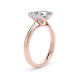 Goldsmiths 18ct Rose Gold East-West 3.00cttw Radiant Cut Lab Grown Diamond Solitaire Engagement Ring - Ring Size F