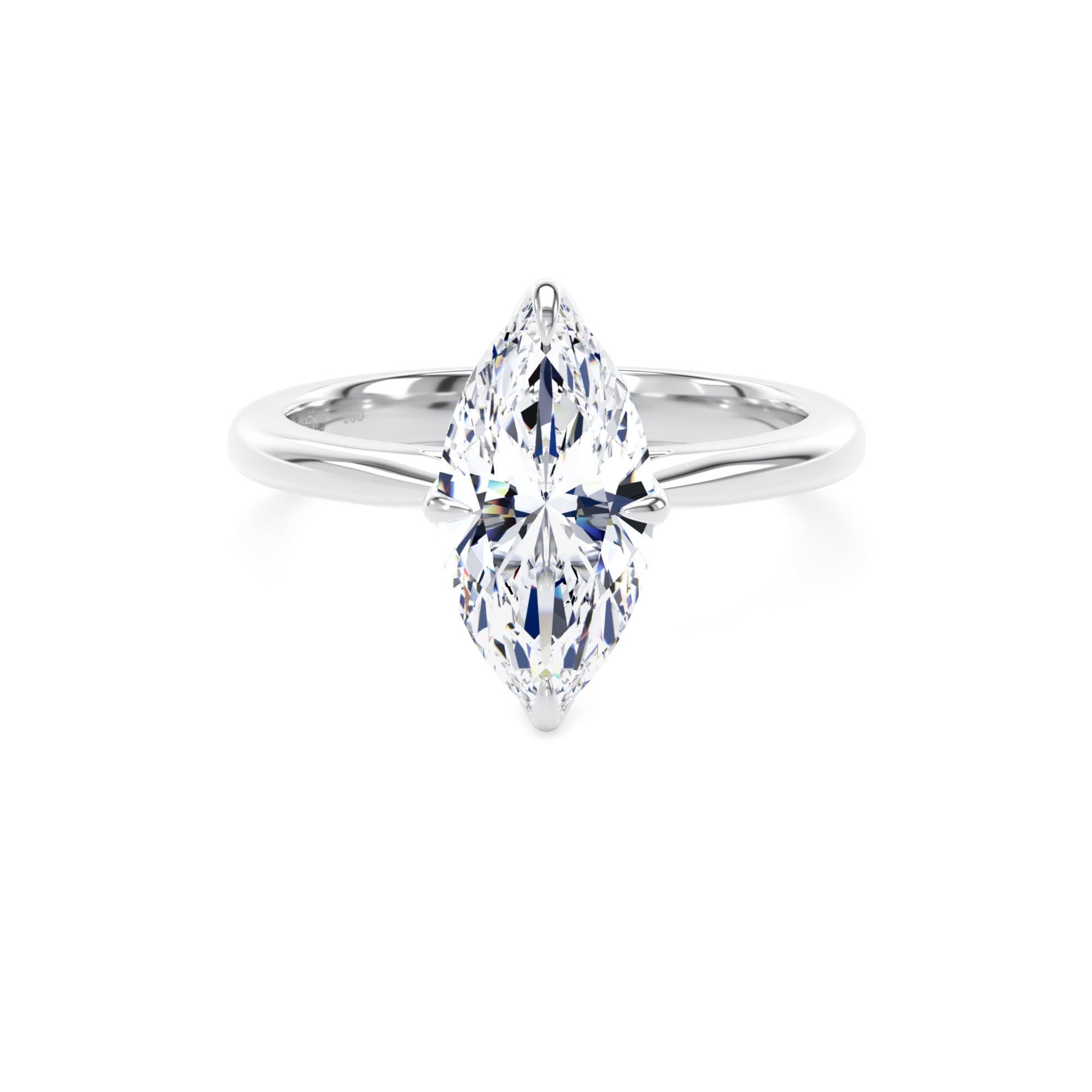 Platinum 2.00cttw Marquise Cut Lab Grown Diamond Solitaire Engagement Ring