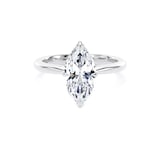 Goldsmiths Platinum 2.00cttw Marquise Cut Lab Grown Diamond Solitaire Engagement Ring - Ring Size U