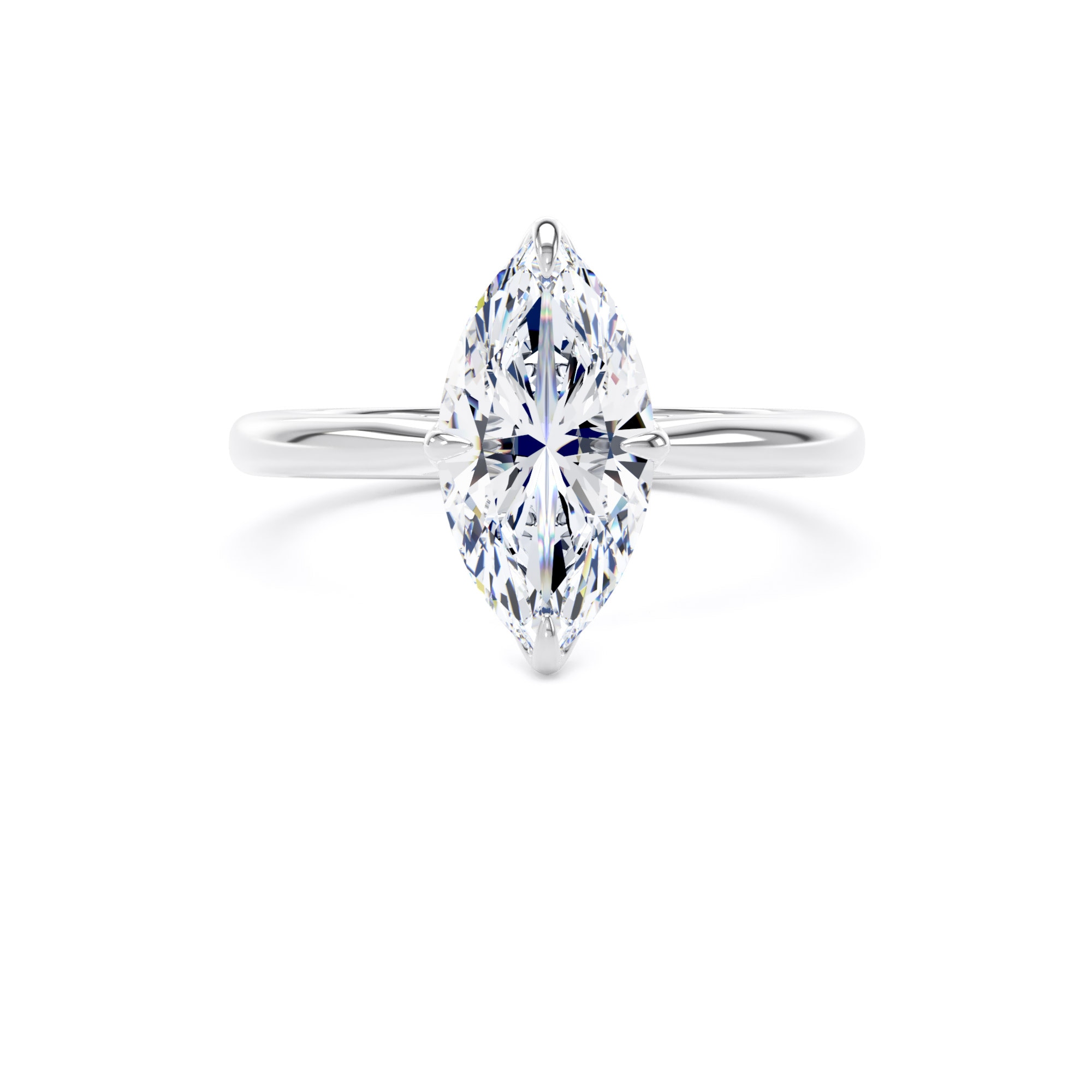 Goldsmiths Platinum 2.00cttw Marquise Cut Lab Grown Diamond Solitaire Engagement Ring - Ring Size I Goldsmiths Platinum 2.00cttw Marquise Cut Lab Grown Diamond Solitaire Engagement Ring - Ring Size I