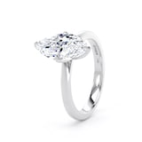 Goldsmiths Platinum 2.00cttw Marquise Cut Lab Grown Diamond Solitaire Engagement Ring - Ring Size U