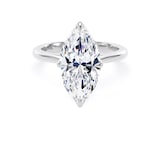 Goldsmiths Platinum 4.00cttw Marquise Cut Lab Grown Diamond Solitaire Engagement Ring - Ring Size G
