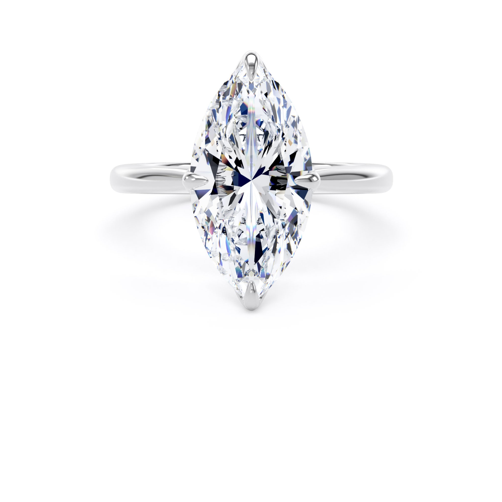 Goldsmiths Platinum 4.00cttw Marquise Cut Lab Grown Diamond Solitaire Engagement Ring - Ring Size N.5 Goldsmiths Platinum 4.00cttw Marquise Cut Lab Grown Diamond Solitaire Engagement Ring - Ring Size N.5