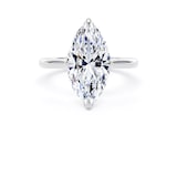 Goldsmiths Platinum 4.00cttw Marquise Cut Lab Grown Diamond Solitaire Engagement Ring - Ring Size G